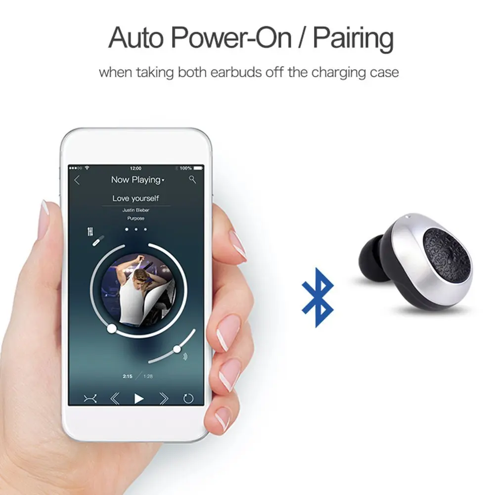Fineblue Беспроводные Бизнес стерео handfree спортивные музыкальные наушники bluetooth с