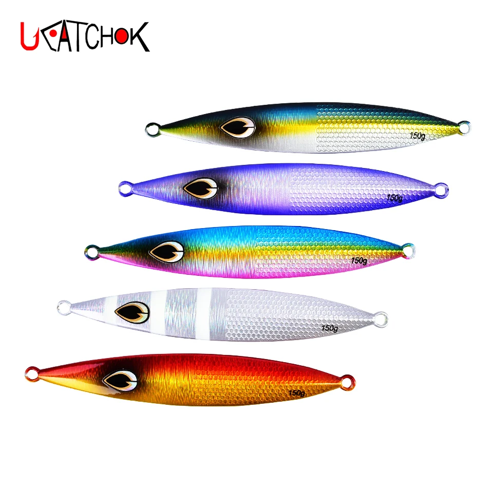 3pcs 150g/200g Luminous Slow Casting Jig Saltwater Metal Jigging