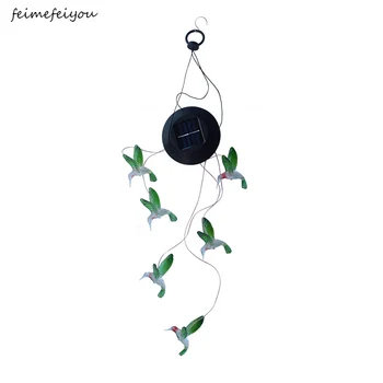 

Changing LED Solar Mobile Wind Chime, Bukm Solar Powered LED Hanging Lamp WindChime Light Wind Chimes for Outdoor Indoor Home