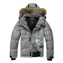 Горячая Распродажа Пуховик Мужской Мужская Зимняя Куртка Пуховое Пальто Пуховики Мужские Зимние Куртки Мужские Мужская Парка Меховой Воротник Енота С Капюшоном Российский Размер