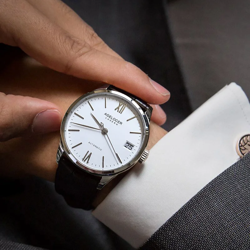 Часы мужские механические в деловом стиле 50 м|masculino|masculinos relogiosmasculino watch |