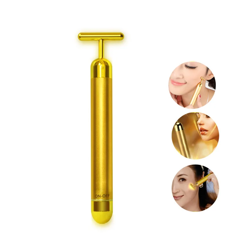 KESMALL Slimming Face Gold Vibration Energy Beauty Tool Electric Stick