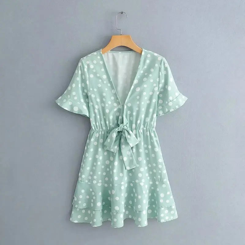 

Eiffel 56-015 Lotus Leaf Pendulum Dresses with Knots at Fashion Points in Europe and America