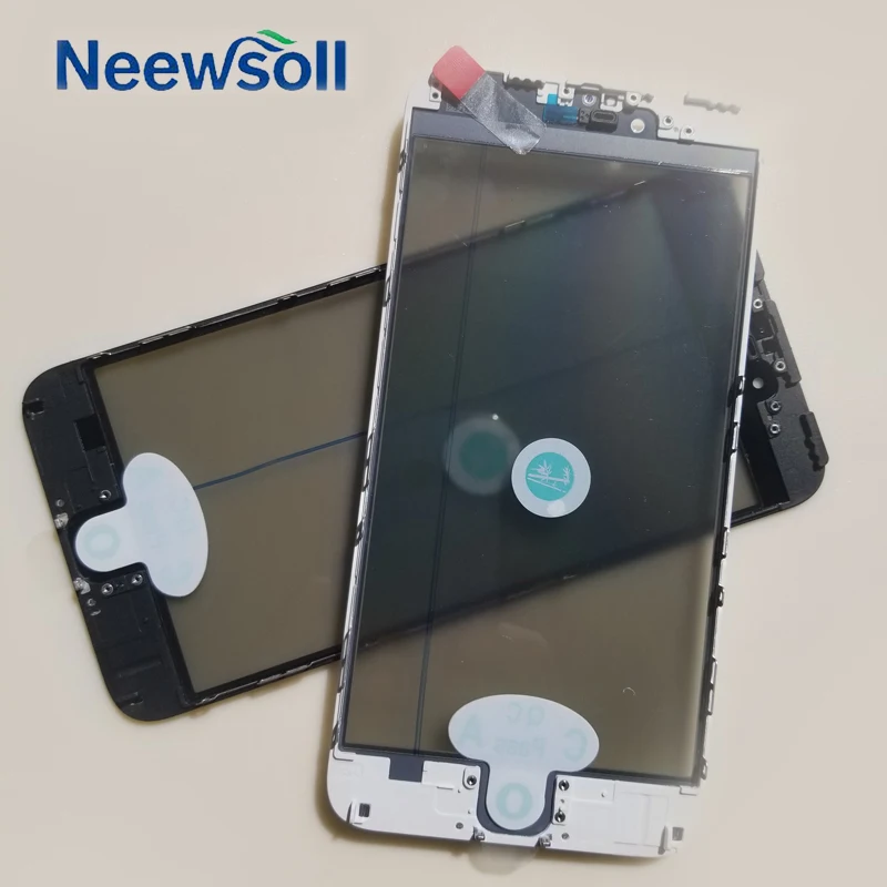 10pcs Cold press 4 in 1 Screen Front Glass For iPhone 6 4.7&quot 6P Touch Panel Outer with Frame+OCA+Polarizer | Мобильные телефоны