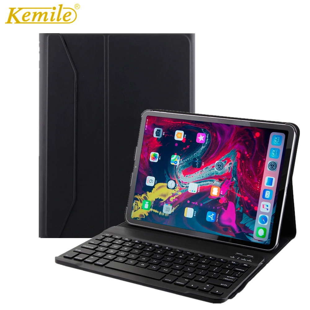 Чехол для нового iPad Pro 11 клавиатура умный чехол подставка Kemile с Bluetooth клавиатурой