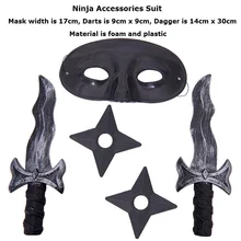Имитация оружия аниме косплей для ниндзя маска двойные кинжалы и Дартс японский костюм Vestidos Для Взрослых на Хэллоуин Карнавал