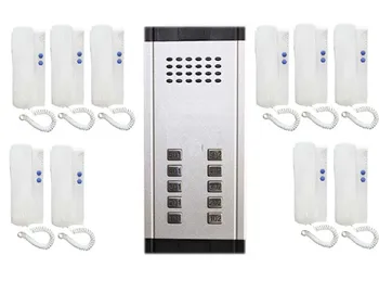 

XinSiLu Home Security Direct Press Key Audio Door Phone for 10 apartments, 2-wired audio intercom system