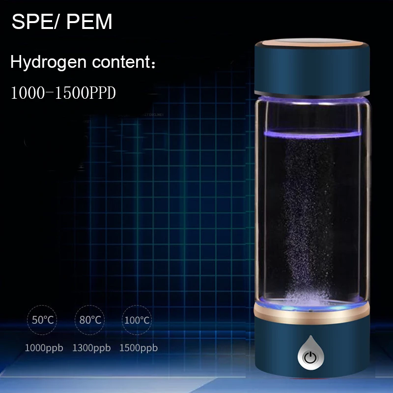 SPE/PEM богатый водородный водный генератор электролиз энергия водород-богатый антиоксидант ORP H2 ионизатор воды PP здоровая Бутылка Чашка