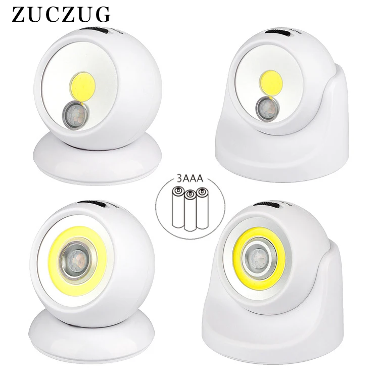 

JXSFLYE 360 Degree Intelligent Cob Induction Lamp Led Night Light Control Hallway Backup Night Light Cabinet Lamp Feeding Lamp