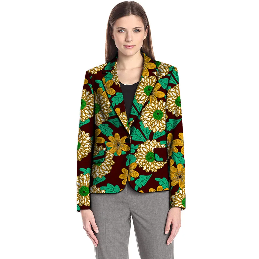 Dashiki fashion African print women suit jackets women's outfit Africa style blazers wedding wear female Ankara blazer