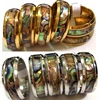 Wholesale 20Pcs/Lot Color Mix Retro Shell Filled Stainless Steel Rings Male Trendy Party Jewelry Lover Band 4