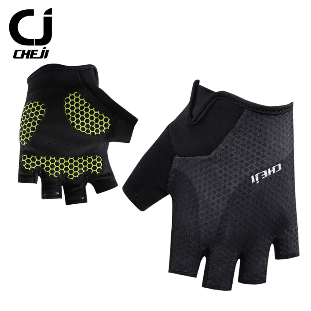 Мужские/женские велосипедные перчатки летняя команда Cheji Спортивные Перчатки Mtb половина пальца велосипедные перчатки с гелевой пропиткой противоударные гоночные велосипедные перчатки