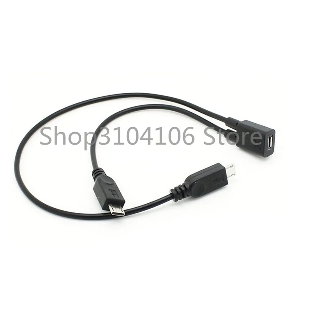 Micro USB Женский 1 до 2 Micro USB Мужской Splitter Extension Кабель зарядного устройства