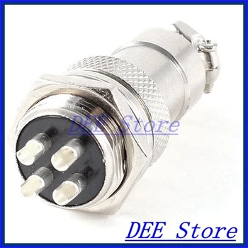 

Panel Mount Universal Aviation Connector Plug 16mm Dia Screw GX16 4Pin