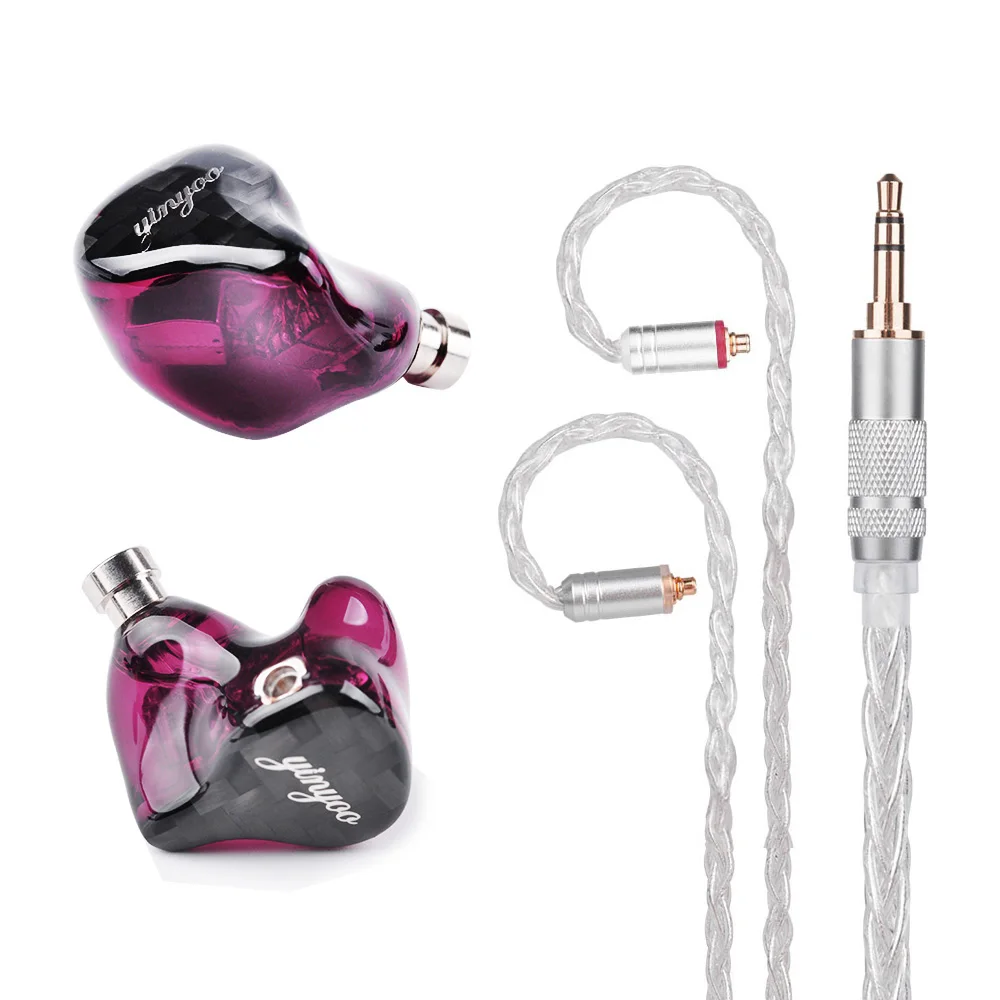 

EE Audio Yinyoo HQ8 8BA in Ear Earphone Custom Made Balanced Armature in Ear Earphone With 8 Core 2.5/3.5/4.4mm Cable