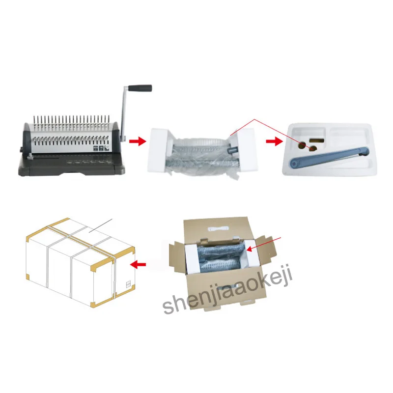 Переплетная машина сверхмощный гребень стиль переплетная машина 21 Дырокол машина документ тендеры переплетный станок 18 листов/время