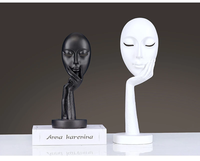 Blanc Cr/émeux THREE Michelangelo David t/ête de r/ésine Portrait Vase Statue Creative Bureau D/écoration Fleurs Cylindre