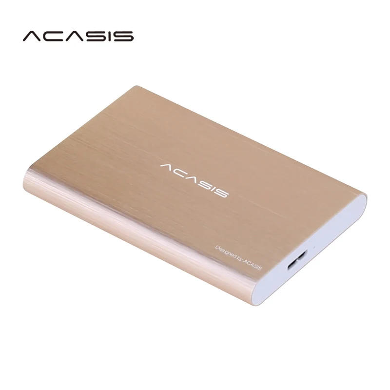 ACASIS 2," стиль портативный внешний жесткий диск 250GB USB3.0 тонкий металлический высокоскоростной HDD для ноутбуков и настольных компьютеров - Цвет: Glod