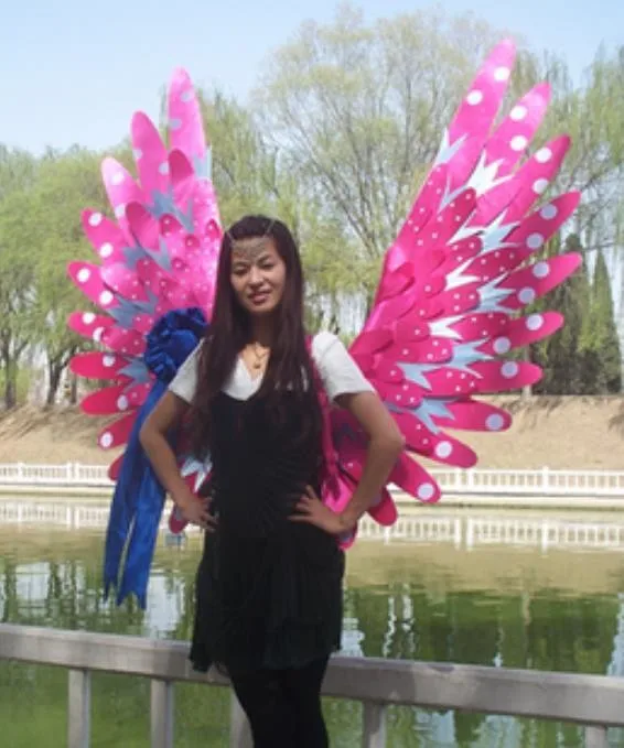 

Nice model catwalk shows angel feather wings adult stage large props windows shows angel wings EMS free shipping