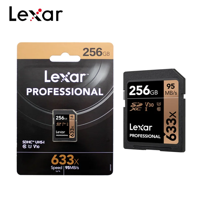 Lexar SD карта 256 Гб карта памяти 128 Гб 64 Гб V30 U3 класс 10 SD 32 Гб SDHC SDXC 512 ГБ 95 МБ/с./с высокая скорость для камеры