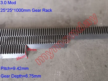 

3M 3.0 Mod 25*25*1000 mm Mold Spur Gear Rack Precision CNC Rack Straight Teeth Toothed rack