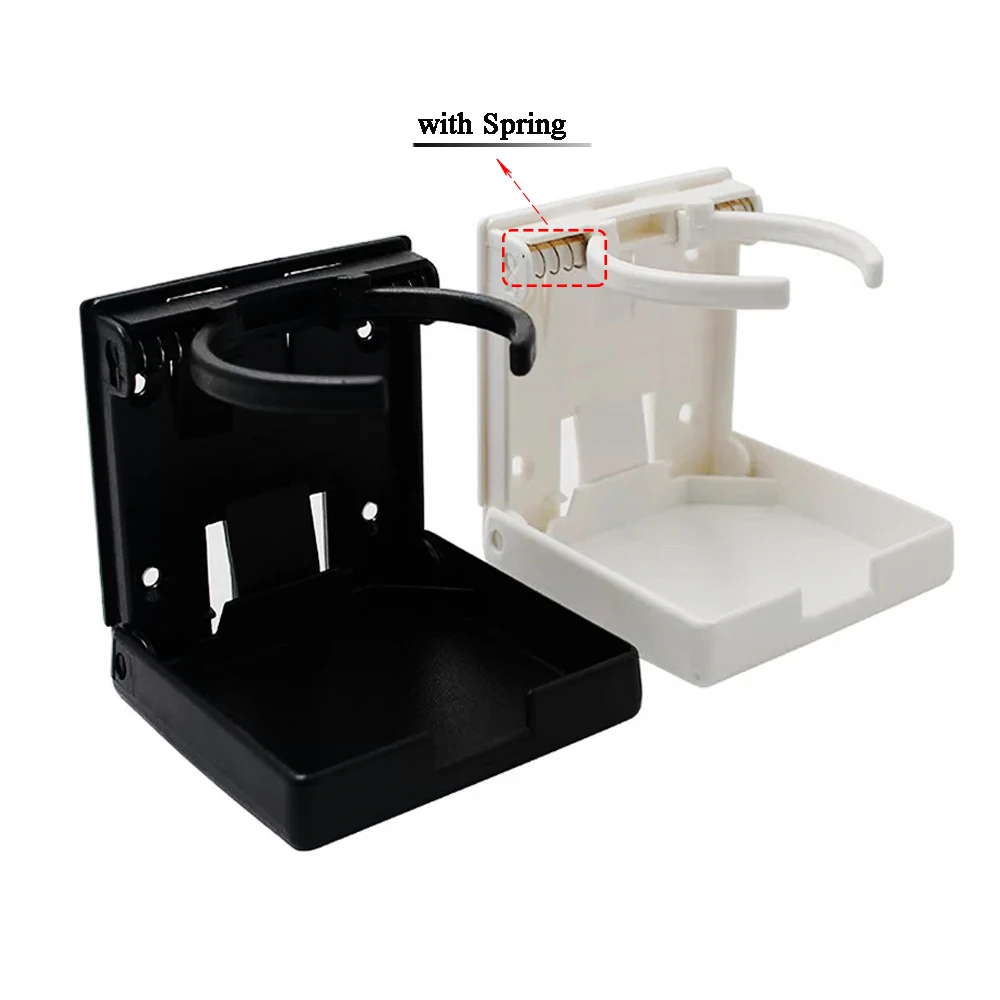 JEAZEA Plastic Black White Adjustable Drink Folding Cup Bottle Coffee