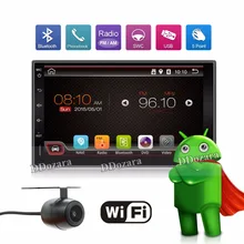 Quad Core 2 Din Pure Android 6.0 Car DVD Player Navigation Stereo Radio GPS WiFi 3G CAPACITIVE Touch Screen Back Camera Car PC