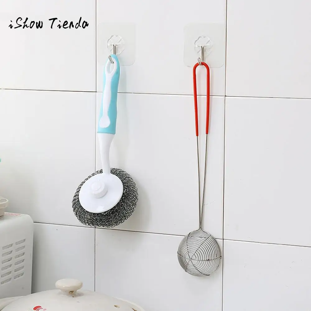 

12Pcs Wall Hooks Hanger Kitchen Bathroom Strong Transparent Suction Cup Sucker coat Clothes banheiro key Holder