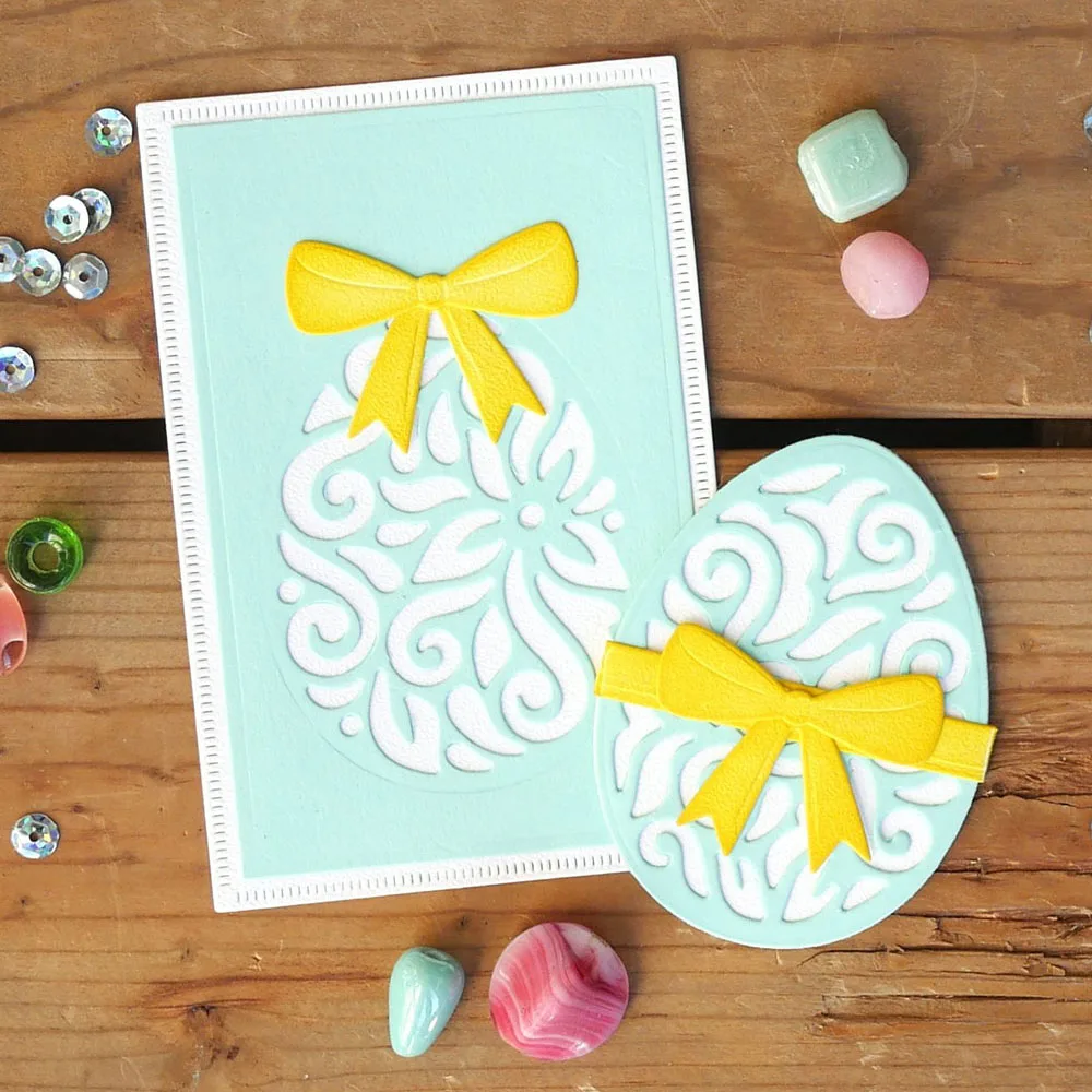 

Elegant Easter Eggs Small Frame Metal Cutting Dies For Scrapbooking Card Making Photo Album Embossing Crafts Die cut 141*83mm