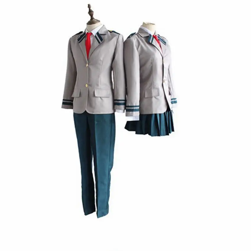 Boku no hero academia Косплей куртка брюки юбка парик tsuyu мой герой очако урарака костюм