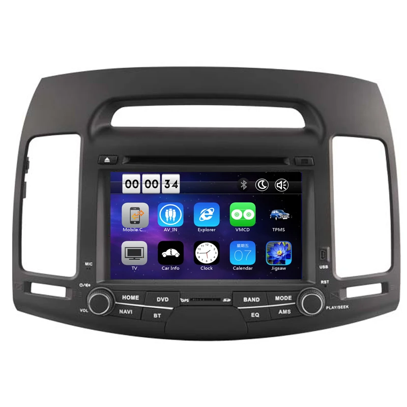 Sale Car DVD Player GPS Radio for Hyundai Elantra 2007-2011 Navigation Phone Mirror HD Multimedia OBD2 3G WIFI DVR SWC OBDII 1