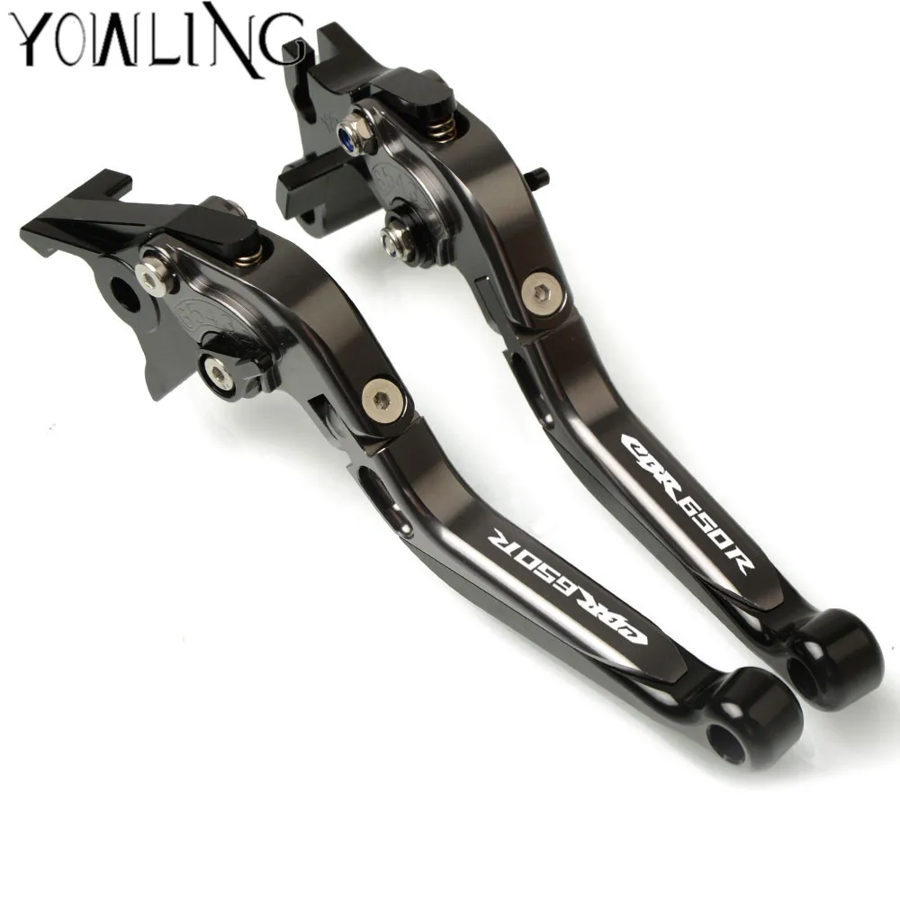Frenos de motocicleta palancas ajustables CNC aluminio motocicleta extensible embrague palanca de freno manija para HONDA 2019 CBR650R CBR 650R