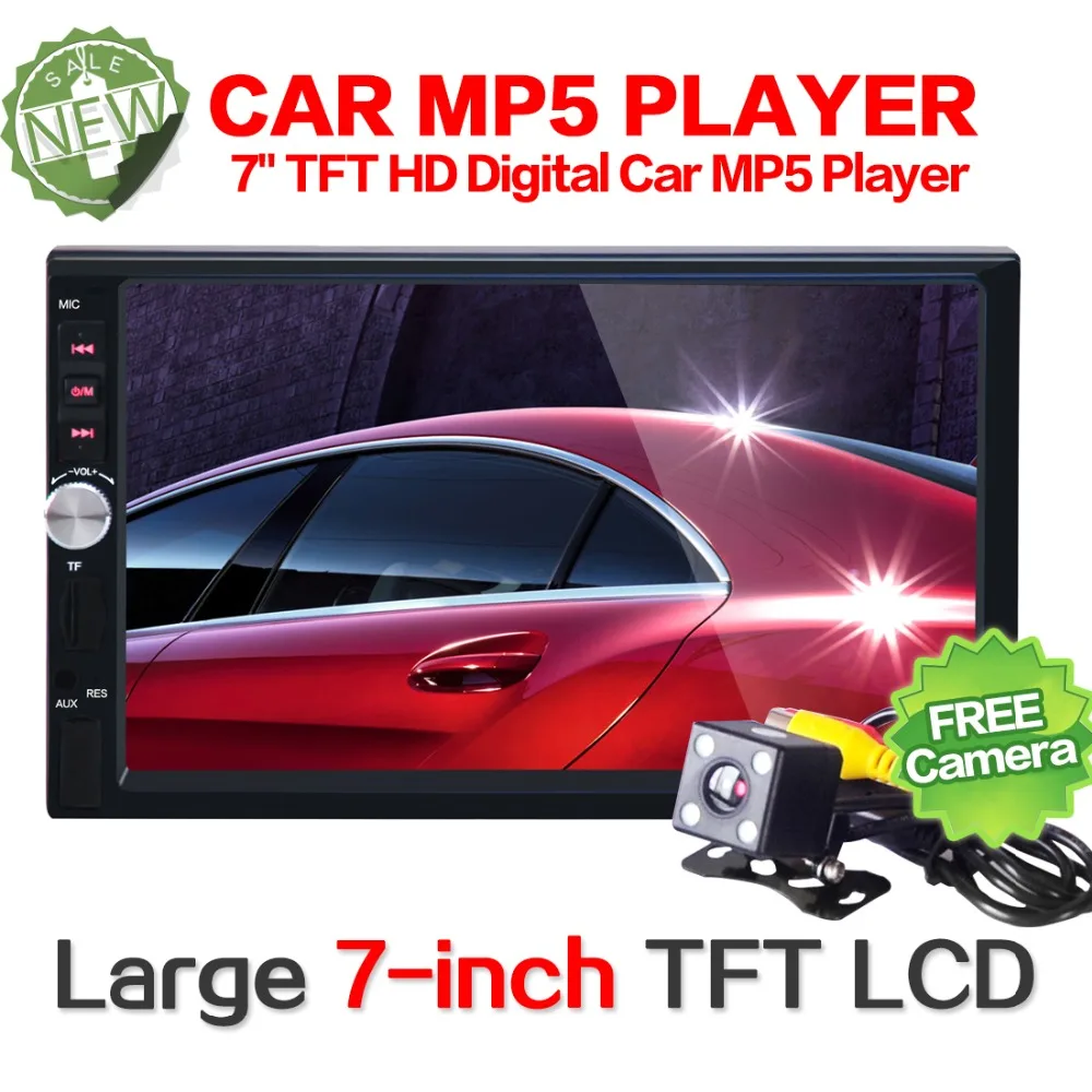 

2 din car radio 7" HD Player MP5 MP4 MP3 Touch Screen Digital Display Bluetooth Multimedia USB 2din Autoradio Car Backup Monitor