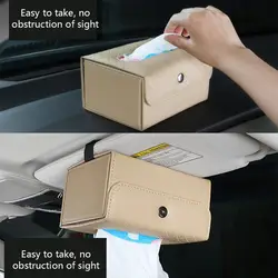 3 цвета Новый Автомобиль Стайлинг козырек от солнца Tissue Box PU кожаный чехол бумага держатель Авто интимные аксессуары