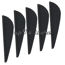 100 штук 1,75 дюймов высокое восстановление ТПУ Резиновая Черная стрела лопасти для DIY стрела, стрельба из лука, лук