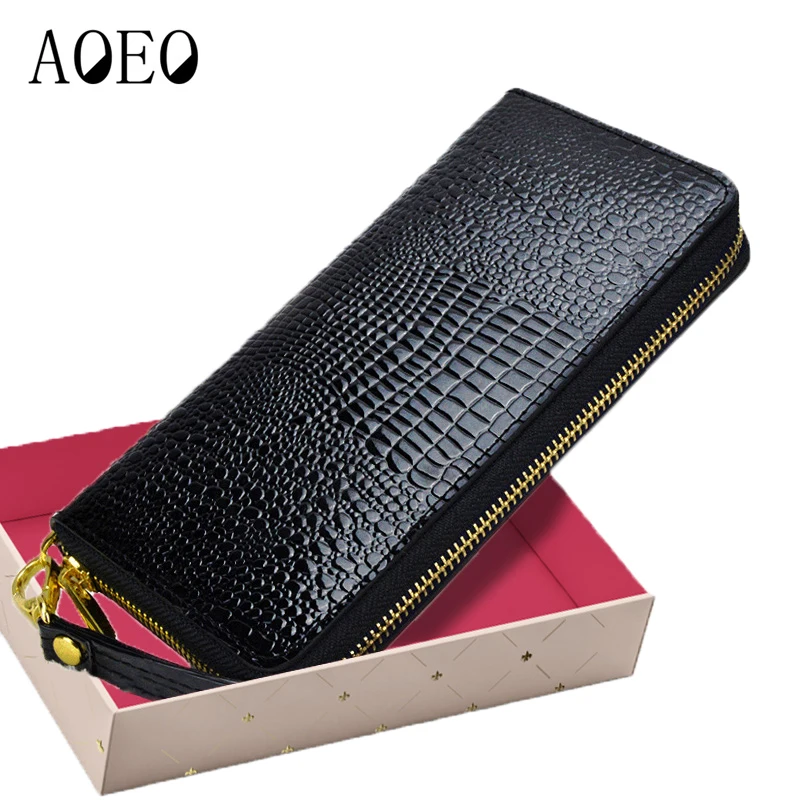 Women Alligator Leather Wallets Crocodile font b Purse b font Female Card Holder Luxury Money Dollar