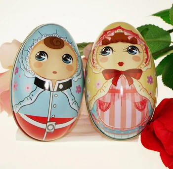 

Free shipping metal egg shaped chocolate box for baby shower 40pcs/lot , XDHD3