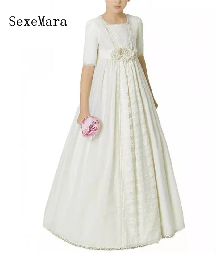 princess vintage lace flower girls dresses girl pageant party dress