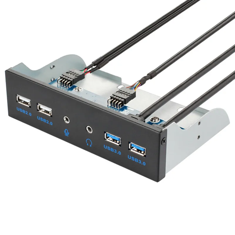 

5.25 Inch Desktop PC Case Internal Front Panel USB Hub 2 Ports USB 3.0 And 2 Ports USB 2.0 With HD Audio Port 20 Pin Connector