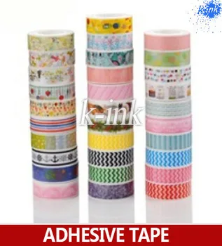 

20pcs / lot chevron / stripe / flower / dot beautiful washi paper tape as masking tape, single-side decorative adhesive tape