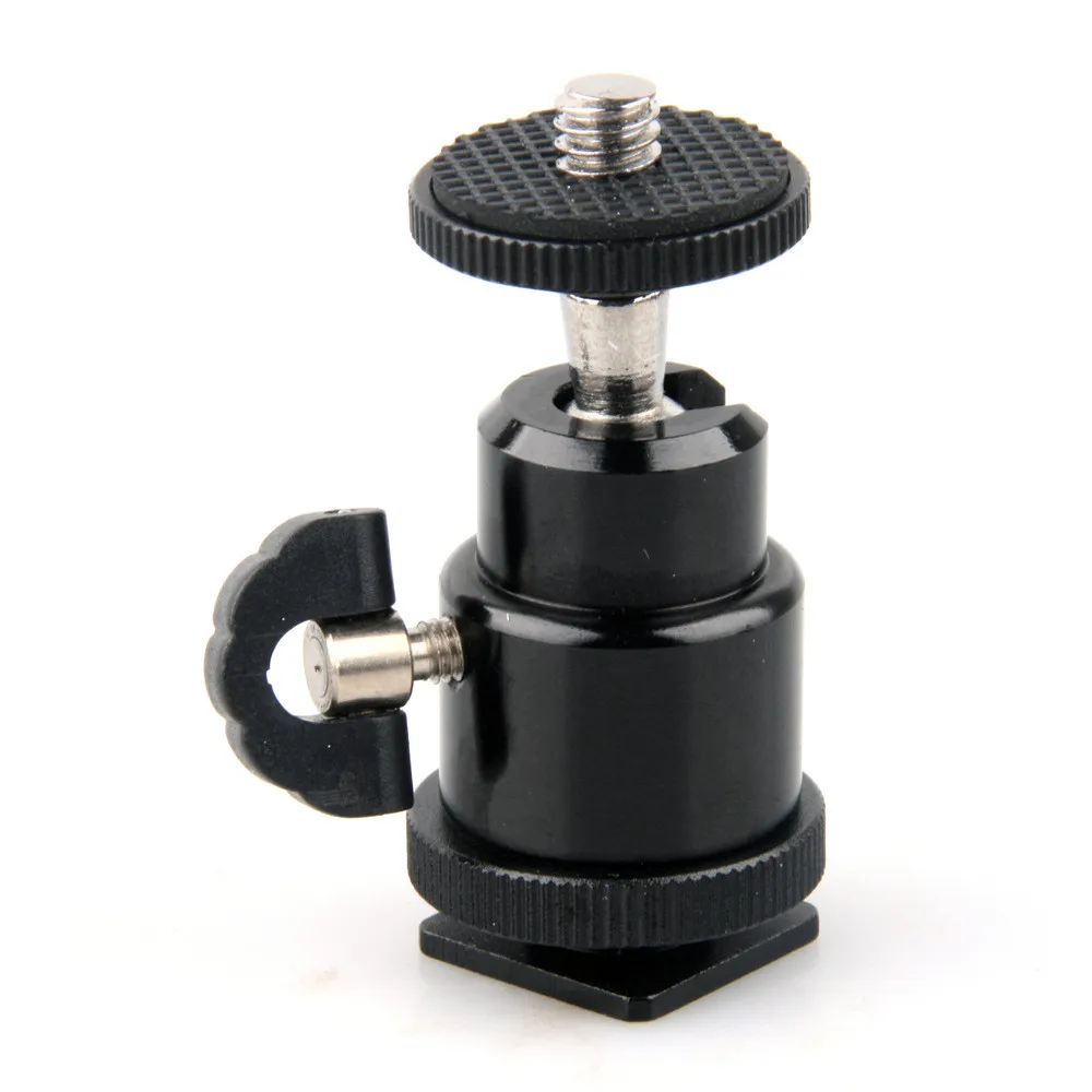 

New Hot 1/4 Mini Hot Shoe Ball Head Flash Bracket Holder Mount Screw For Camera Tripod phone holder for digital SLR cameras