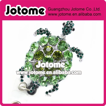 

Green Sea turtle Bling Pretty Badge Holder - Unique Badge Reels - Stylish ID Badge Clip - Nurse Jewelry - Bling Badge