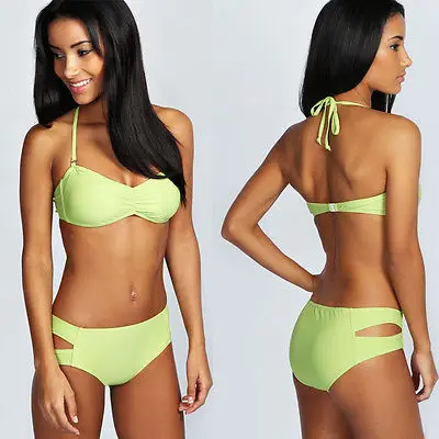 Sexy Hollow Cut Out Womens Bandage Bikini Cross Strappy Swimsuit Bathing Suit |