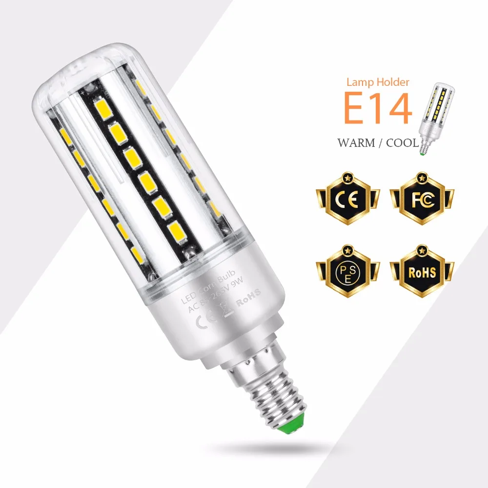 

LED Bulb E27 Lampada LED E14 Light Bulb 220V Corn Lamp No Flicker 5W 7W 9W 12W 15W 18W 20W High Power LED Light For Home 5736SMD