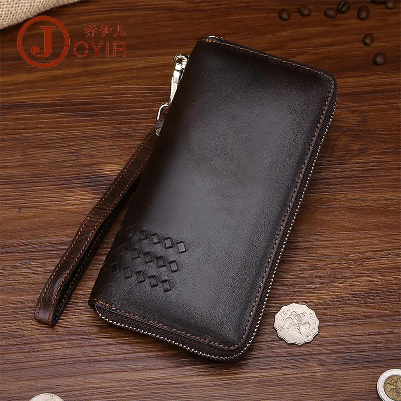 

061018 new hot men hand bag male long zipper leather clutch wallet