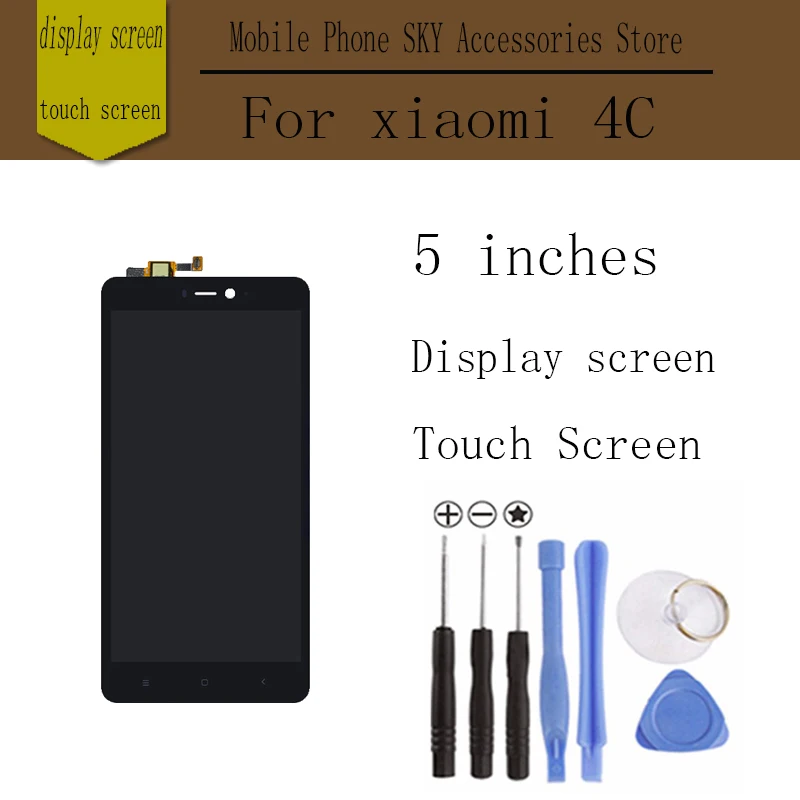 Original LCD For Xiaomi Mi 4C M4C MI4C Display Screen Digitizer Touch Screen Glass Panel 5