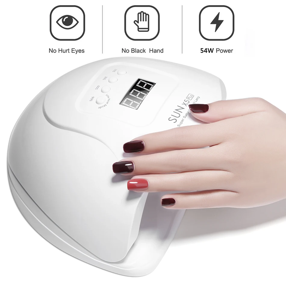 Новый Sun X5 54 w аппарат для сушки ногтей всех гелей светодиодный светильник