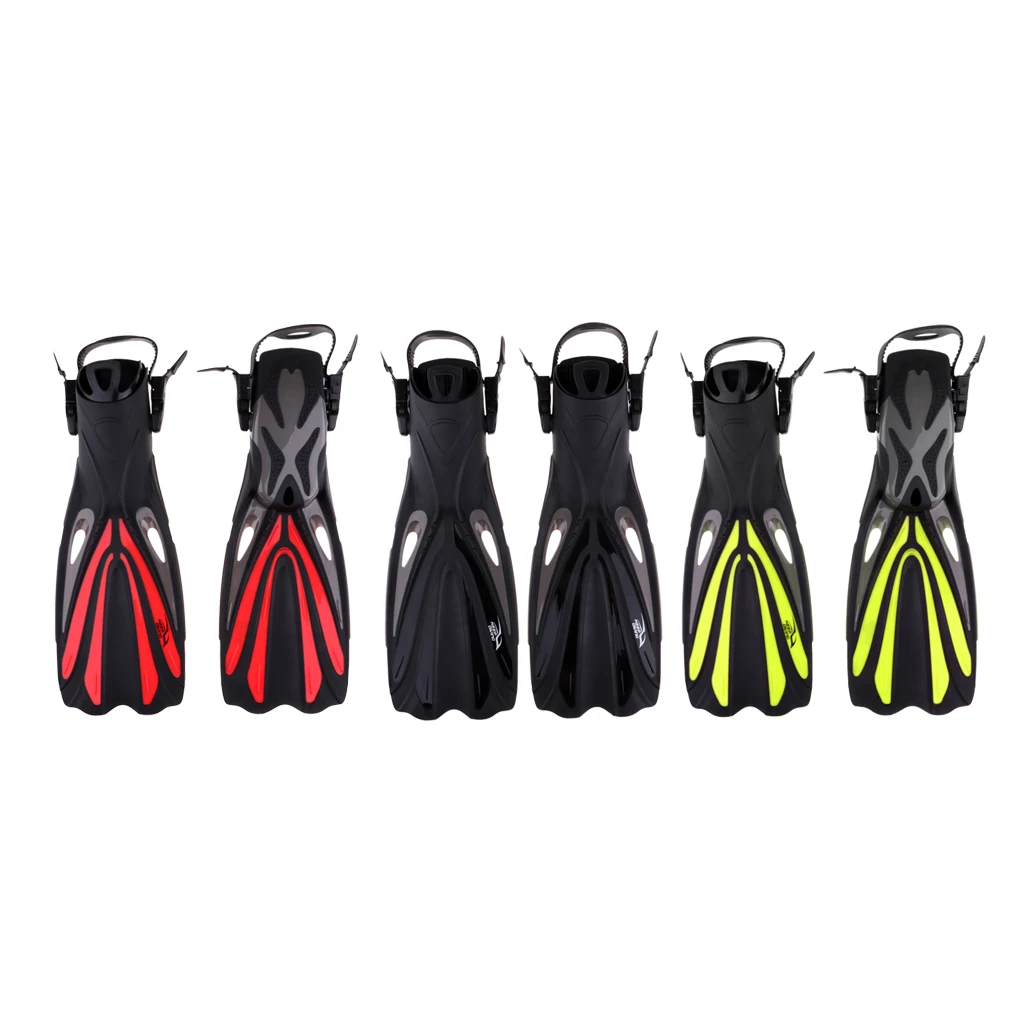 2019 MagiDeal Snorkeling Fins Scuba Diving Fins Adjustable Adult Swim Speed Fins Adjustable Fins Diving Fins Flippers