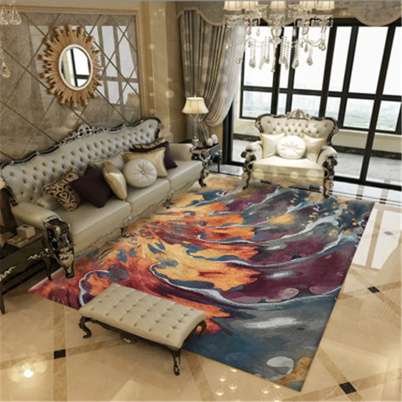 Large Area Rug For Living Room Fashion Carpet Thick Soft Rug Bedroom Centre Bedside Rug Kids Room Mat Bathroom Anti-Slip Carpets - Цвет: Тёмно-синий