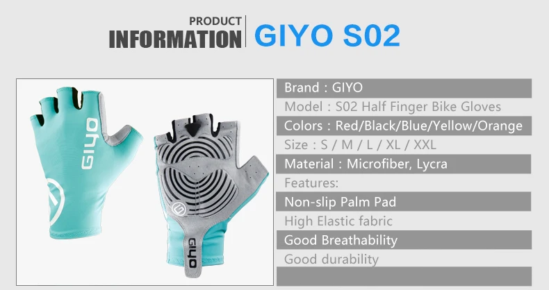 Giyo Cycle Half-finger Gloves Gel Sports Bicycle Race Gloves Of Bicycle Mtb Road Guantes Glove Cycling Men's Mid-term Women